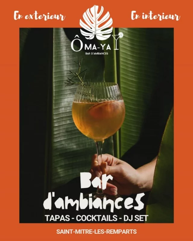 Toutes les ambiances du Ô MA-YA cette semaine à venir 🤩

Coucher de soleil, rythmes latinos et premier mojito de la semaine : on dit oui
Avec @johnsanti.mp3 

Mercredi on joue ! On chante et on danse avec @djrainier13500 

Direction les tropiques sans bouger de Saint-Mitre. Ambiance caliente garantie.
Avec @djsam.off 

"Les Bleus jouent, on regarde, on crie, on trinque. Shot offert à chaque but
Dj sam pour una ambiance stade en folie ! 
@djsam.off 

Avant, pendant et aprés en terrasse 🤩
Le match fini, la fête commence. Afrohouse géneraliste @lachica.musicc et bonne humeur jusqu'au bout de la nuit.

Le samedi qui clôture la semaine en beauté avec @niko_stam13 . 
Viens danser, on s'occupe du reste!